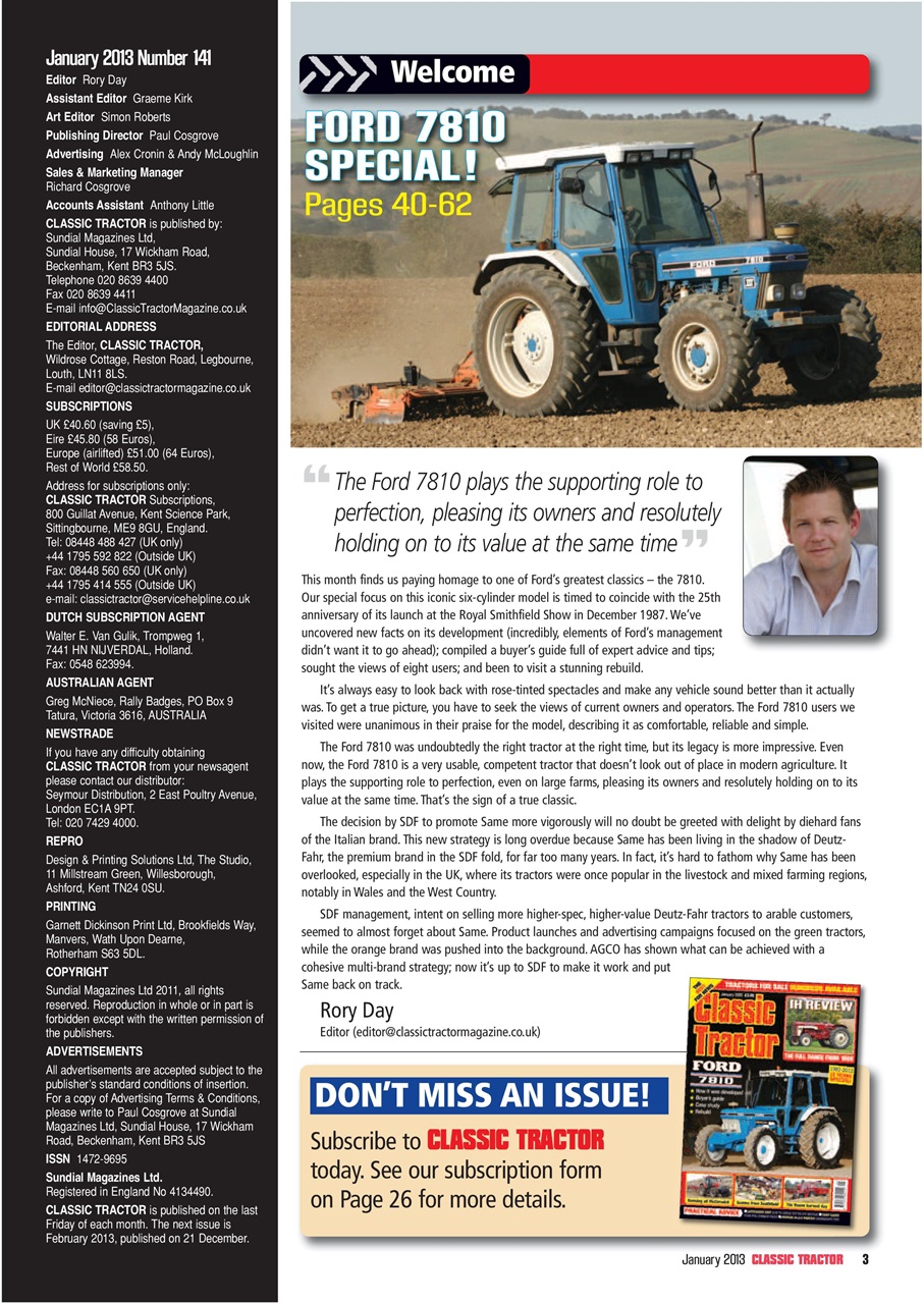 Classic Tractor Preview Pages