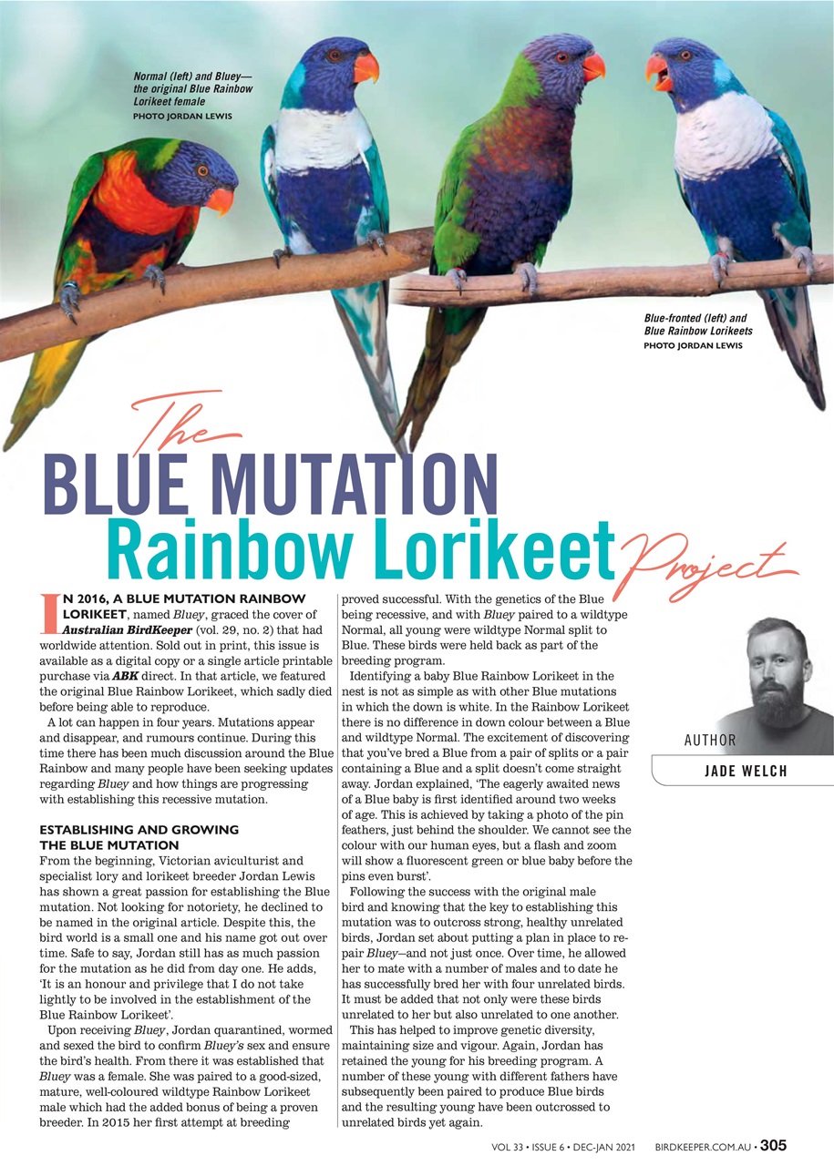 Australian Birdkeeper Magazine Preview Pages