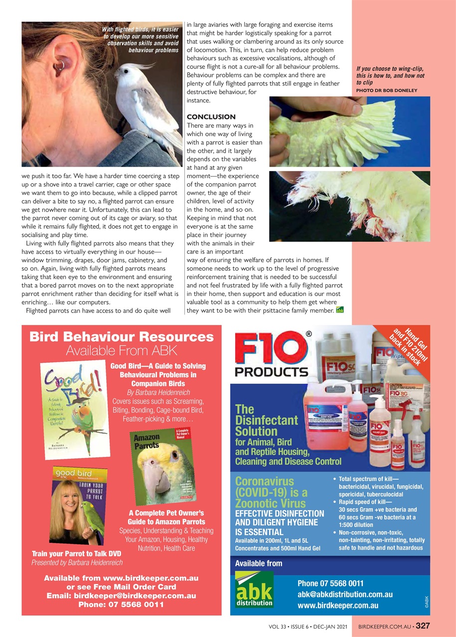 Australian Birdkeeper Magazine Preview Pages