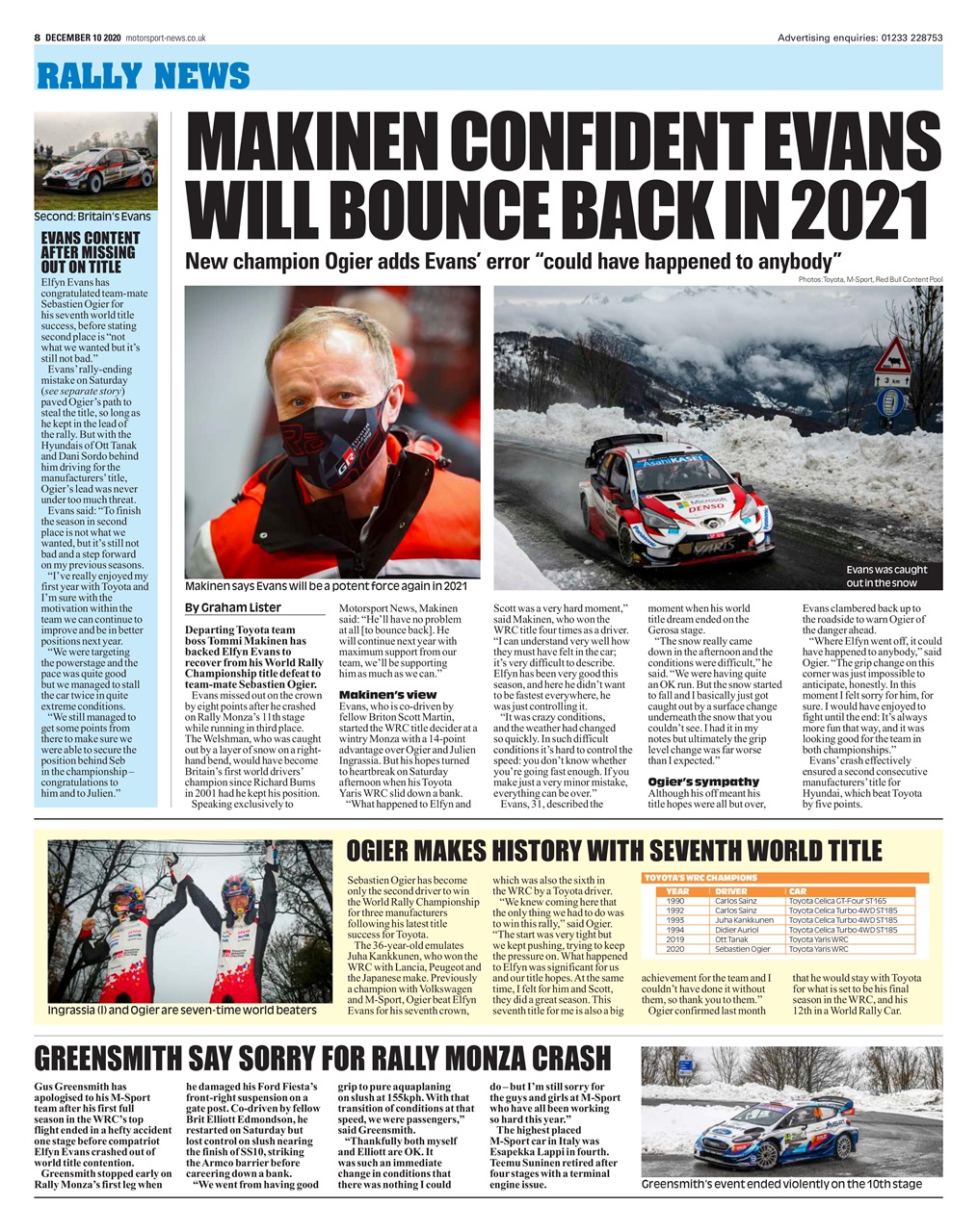 Motorsport News Preview Pages