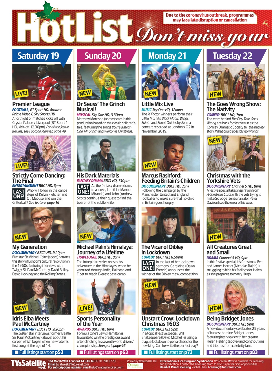 TV & Satellite Week Preview Pages