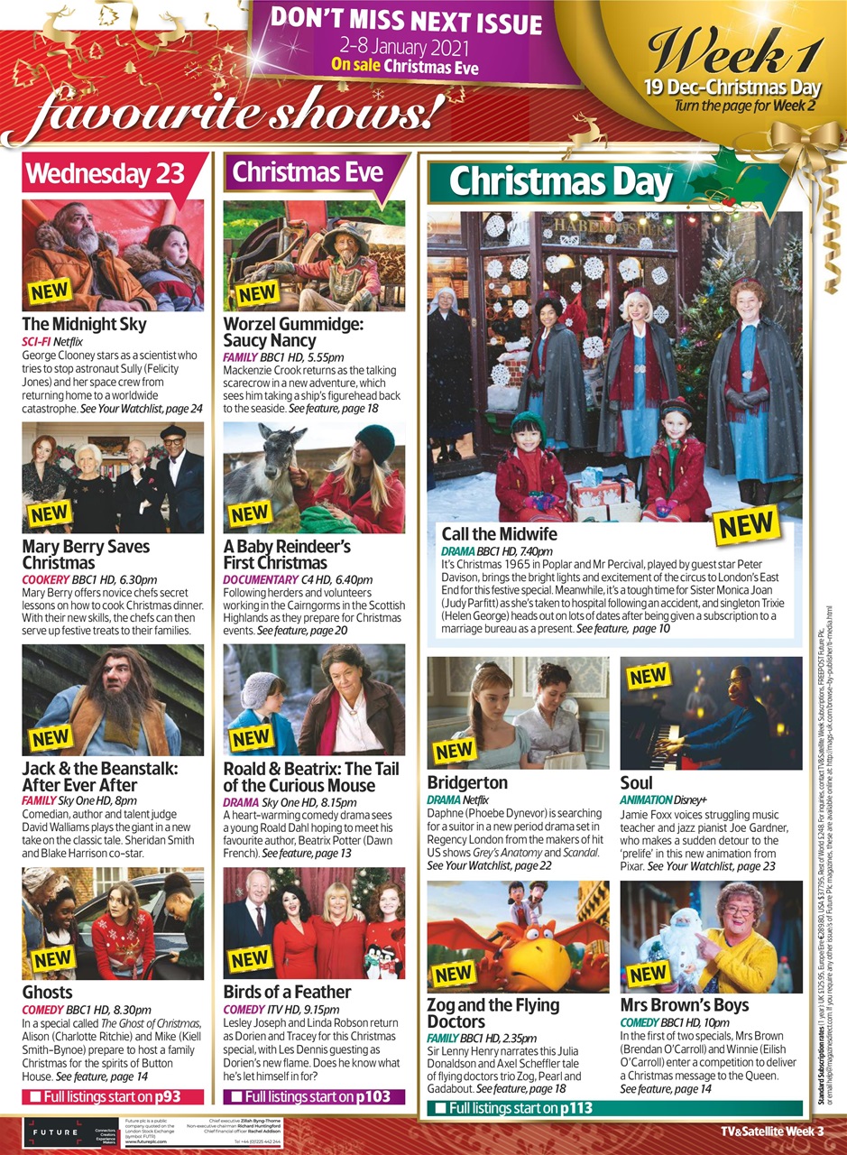 TV & Satellite Week Preview Pages