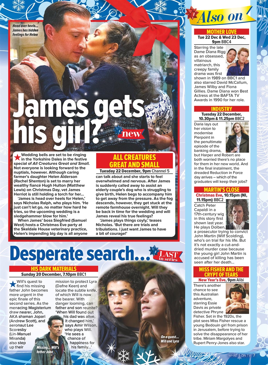 What's on TV Preview Pages