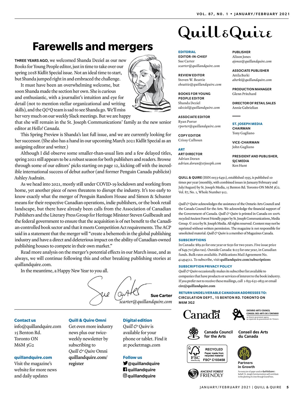 Quill & Quire Preview Pages