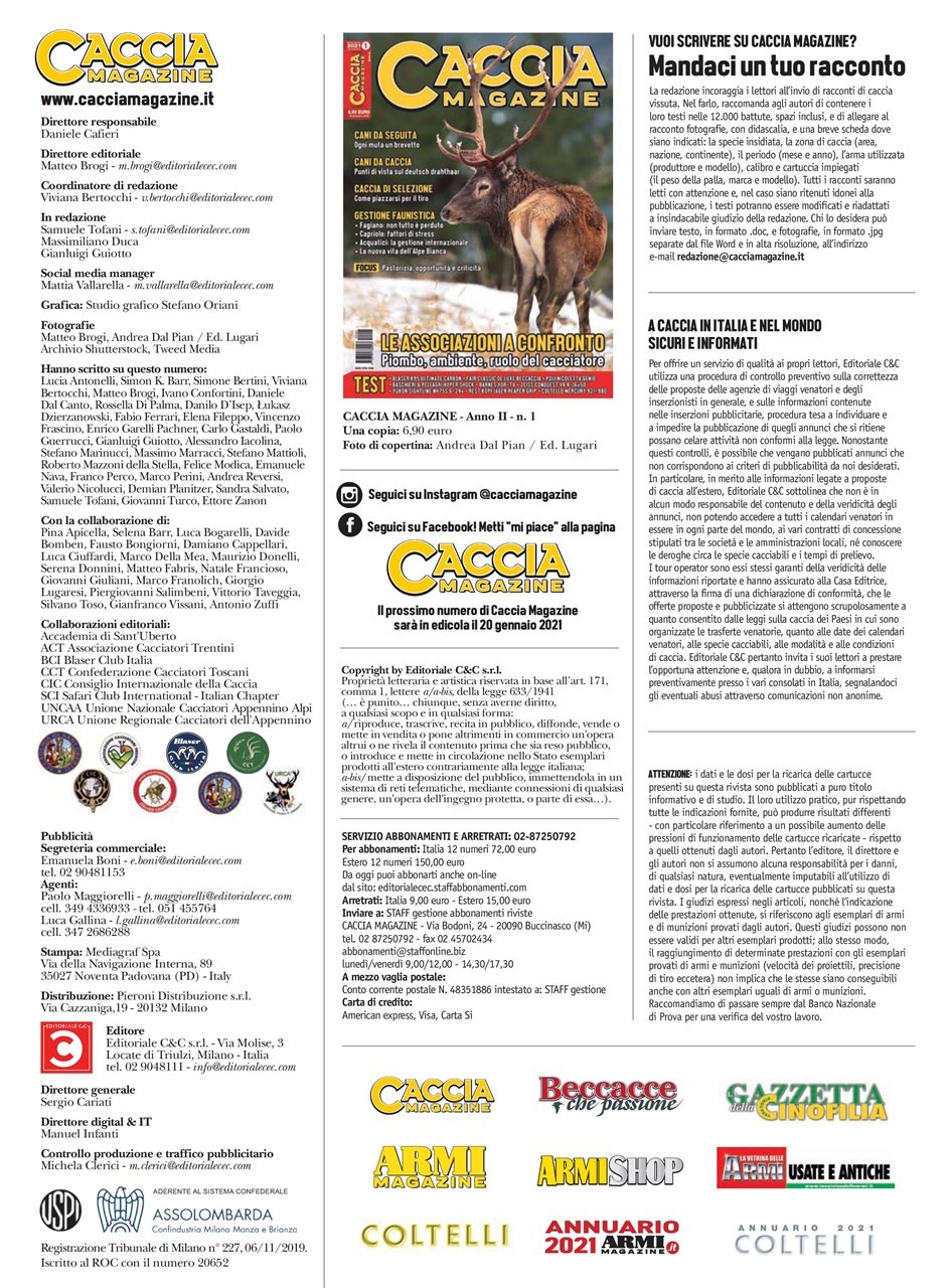 Caccia Magazine Preview Pages