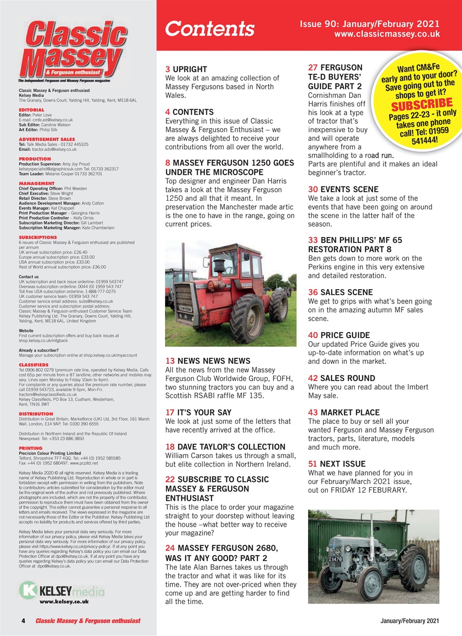 Classic Massey Preview Pages