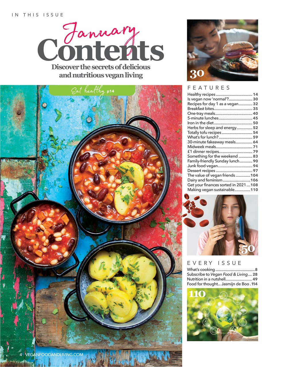Vegan Food & Living Magazine Preview Pages