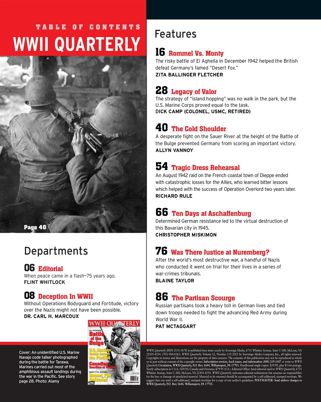 WWII Quarterly Preview Pages