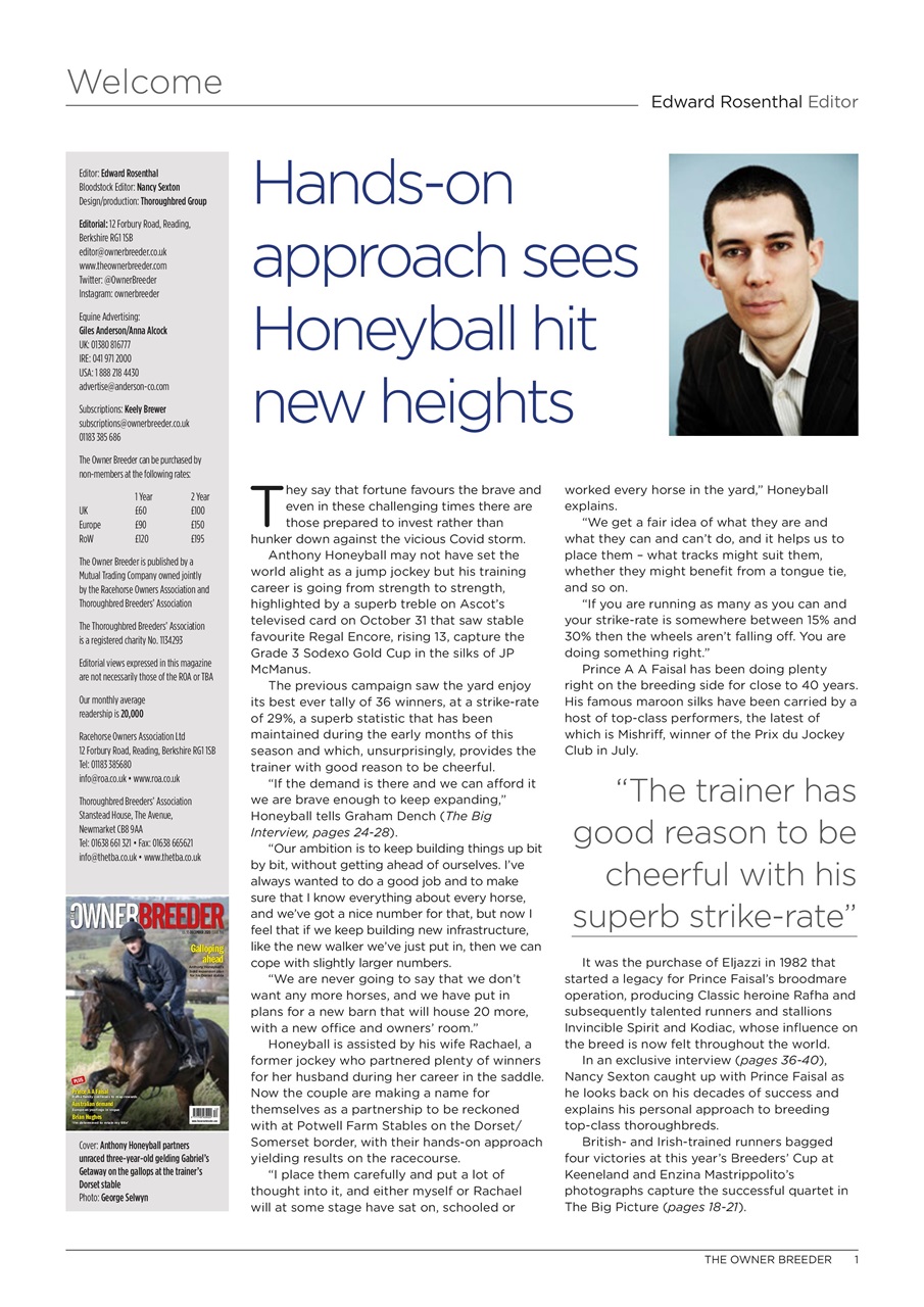 The Owner Breeder Preview Pages