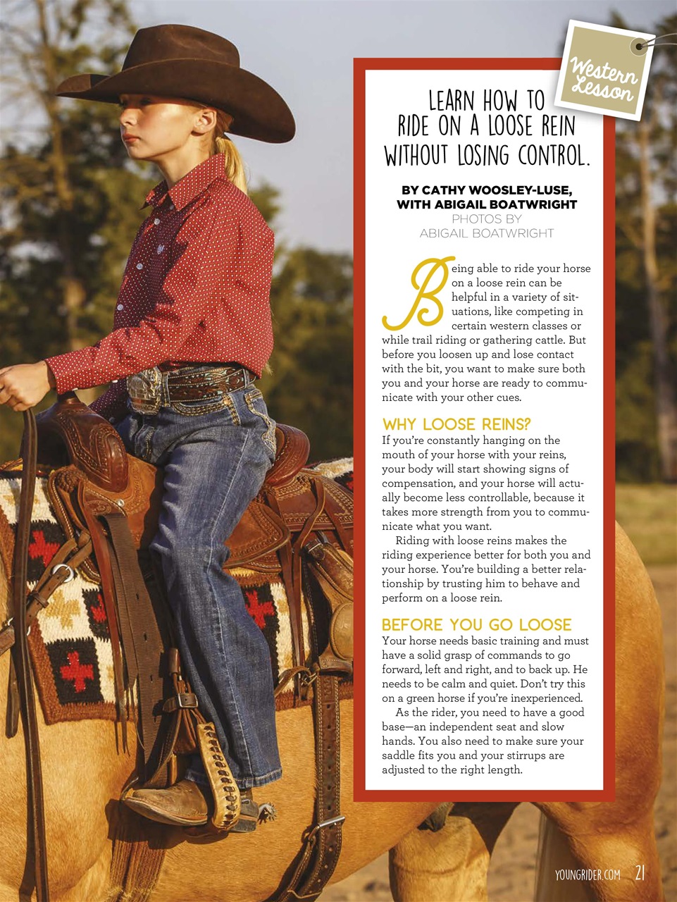 Young Rider Magazine Preview Pages