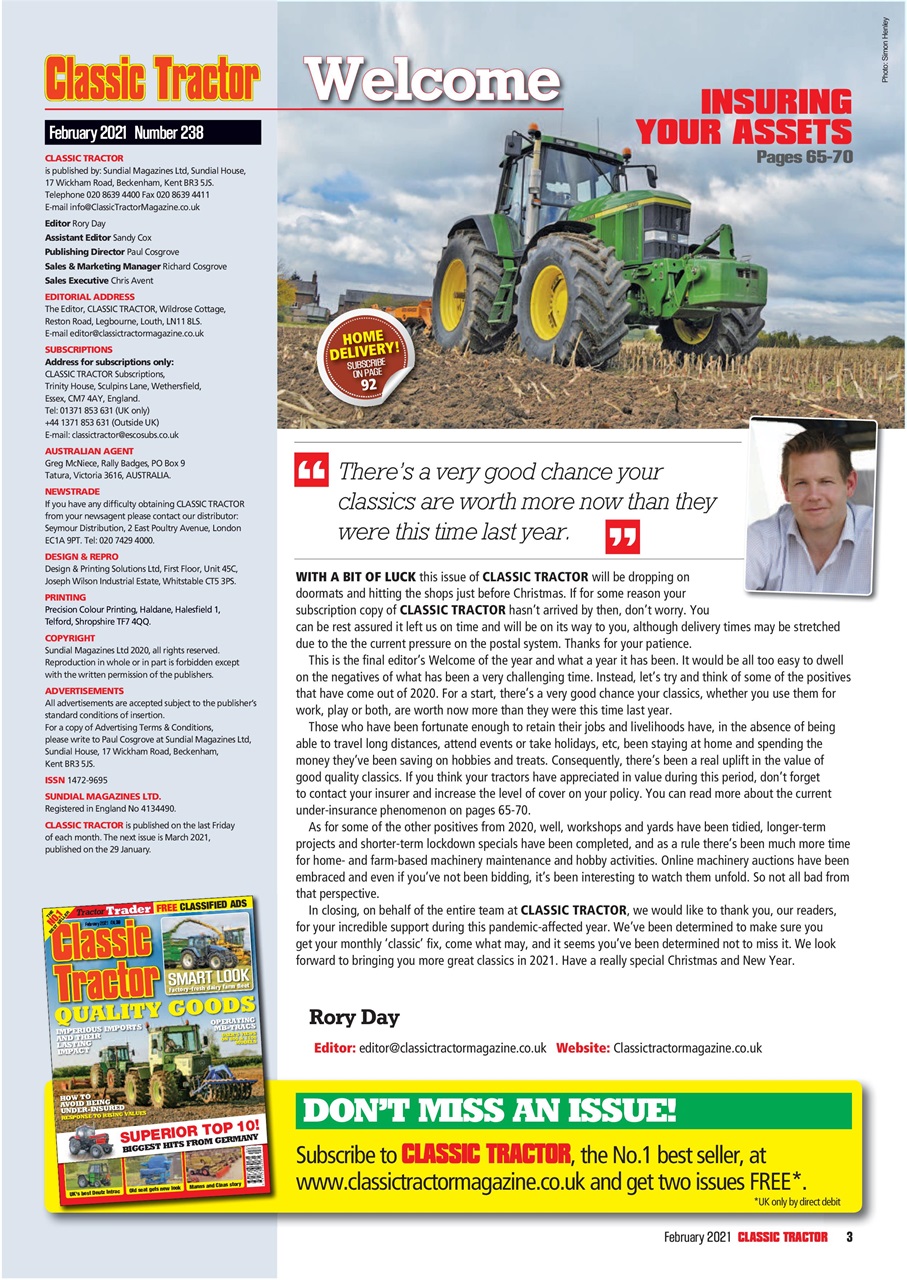 Classic Tractor Preview Pages