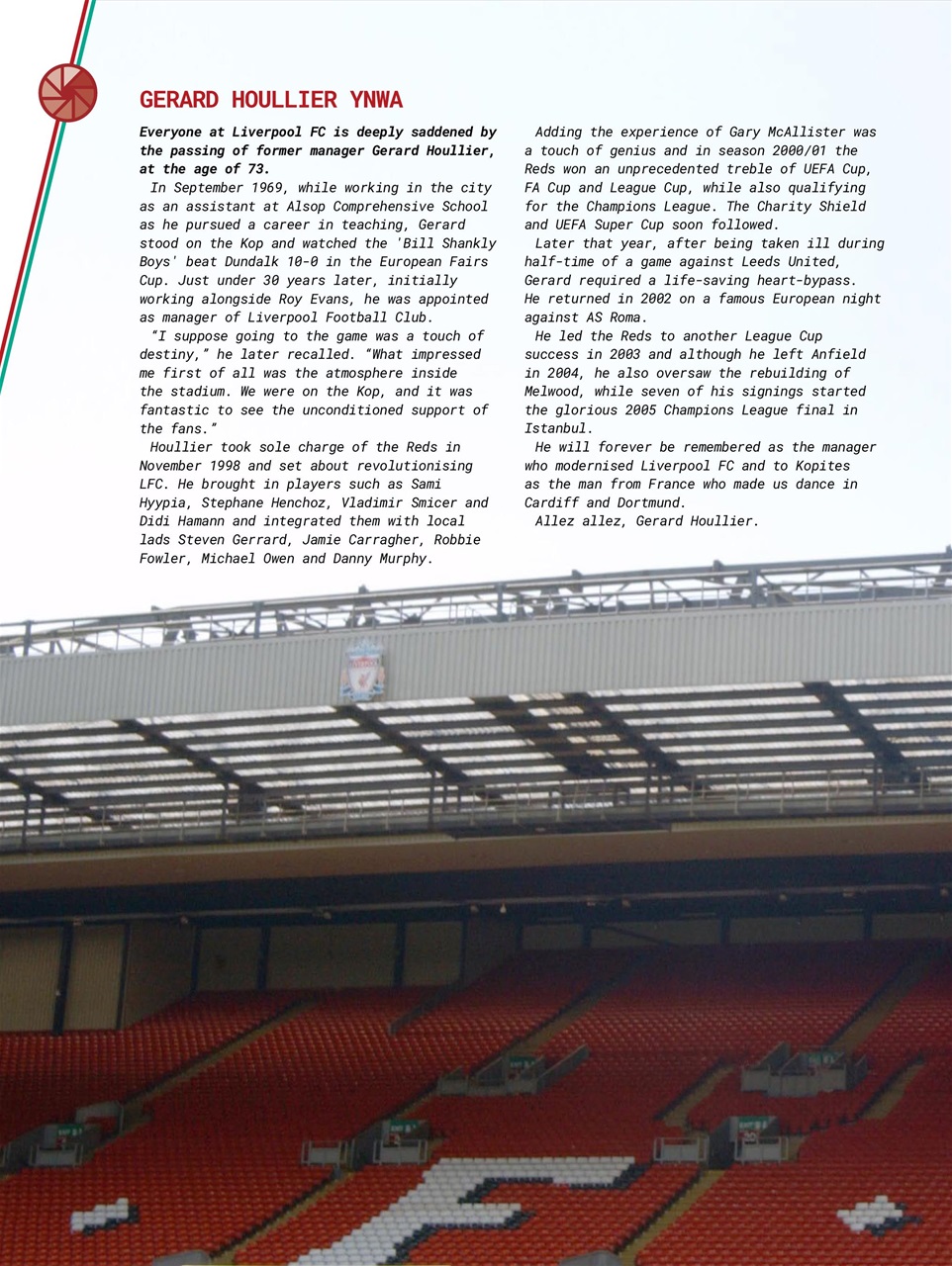 Liverpool FC Programmes Preview Pages