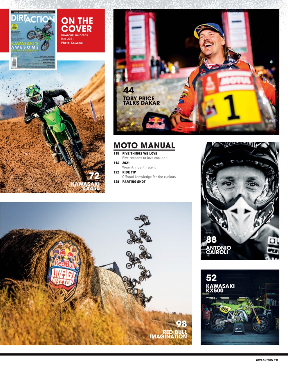 Dirt Action Preview Pages