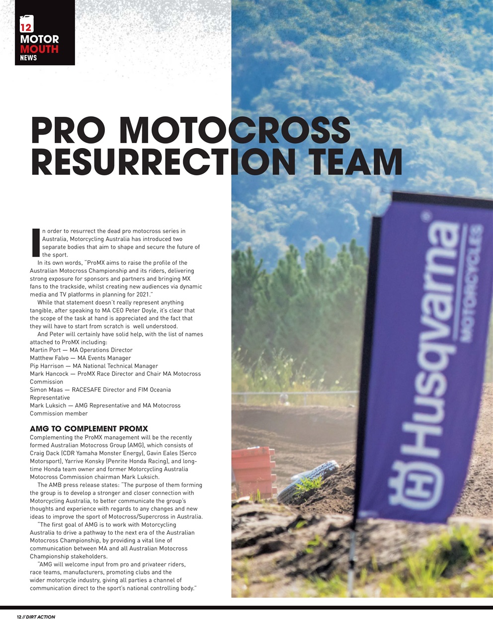 Dirt Action Preview Pages