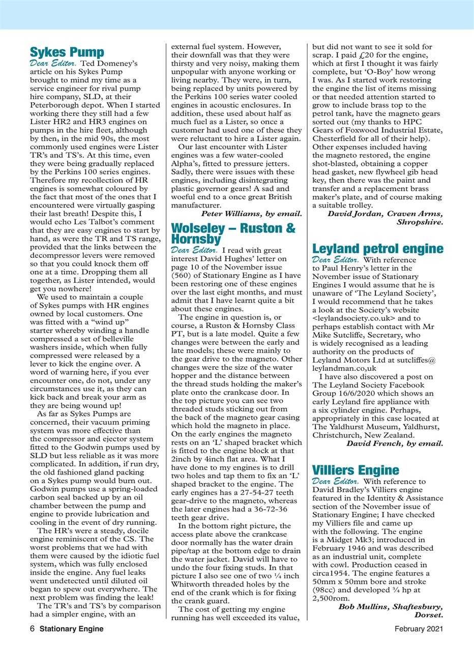 Stationary Engine Preview Pages