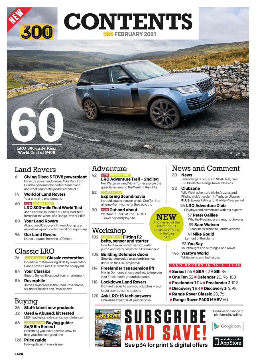 Land Rover Owner Preview Pages