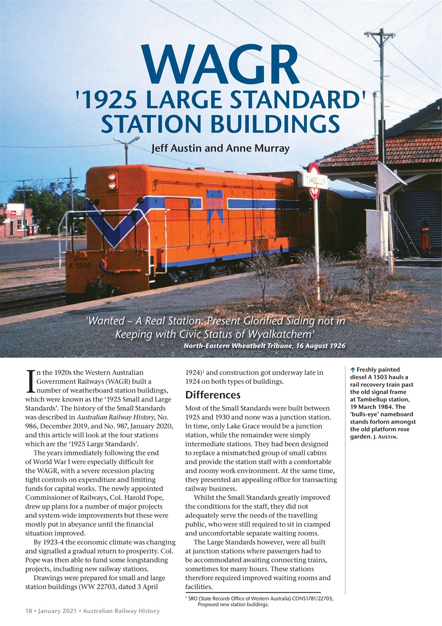 Australian Railway History Preview Pages