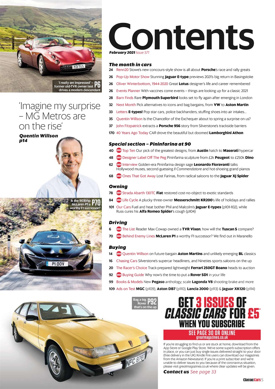 Classic Cars Preview Pages