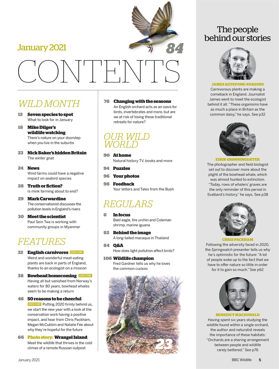 BBC Wildlife Magazine Preview Pages