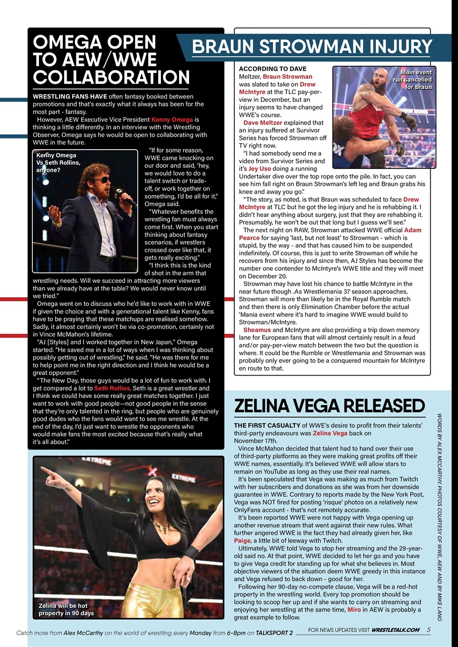 Wrestletalk Magazine Preview Pages