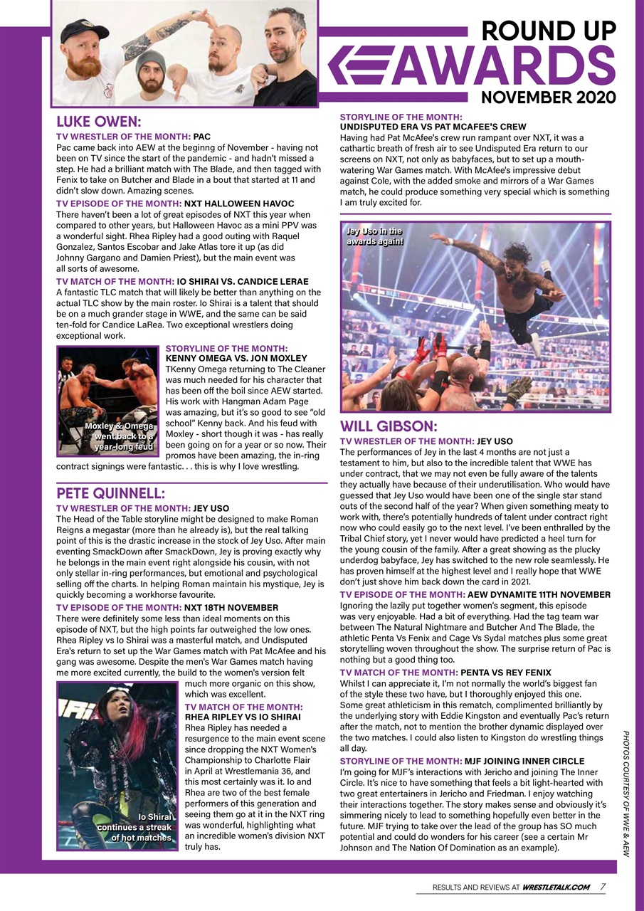 Wrestletalk Magazine Preview Pages