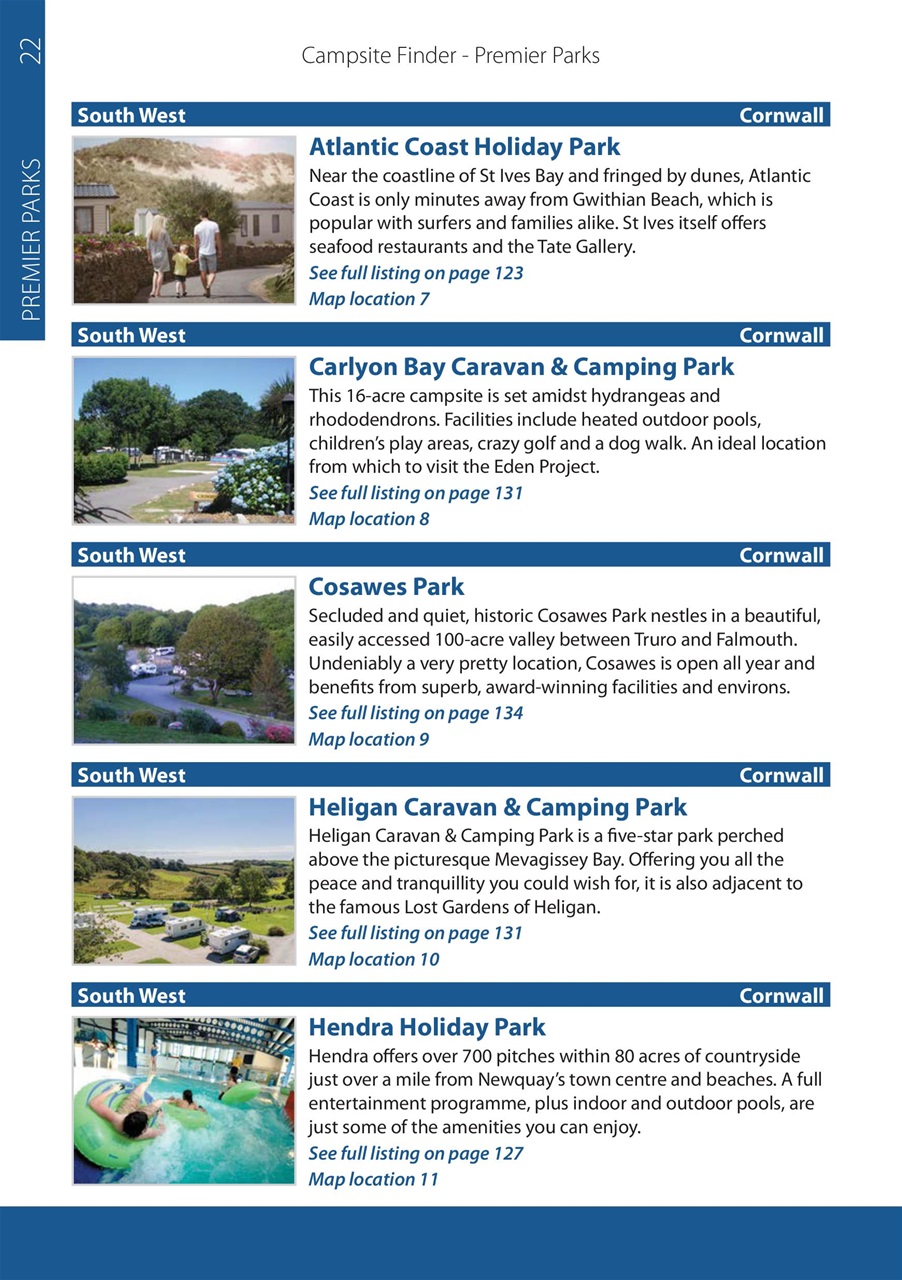 Campsite Finder Preview Pages