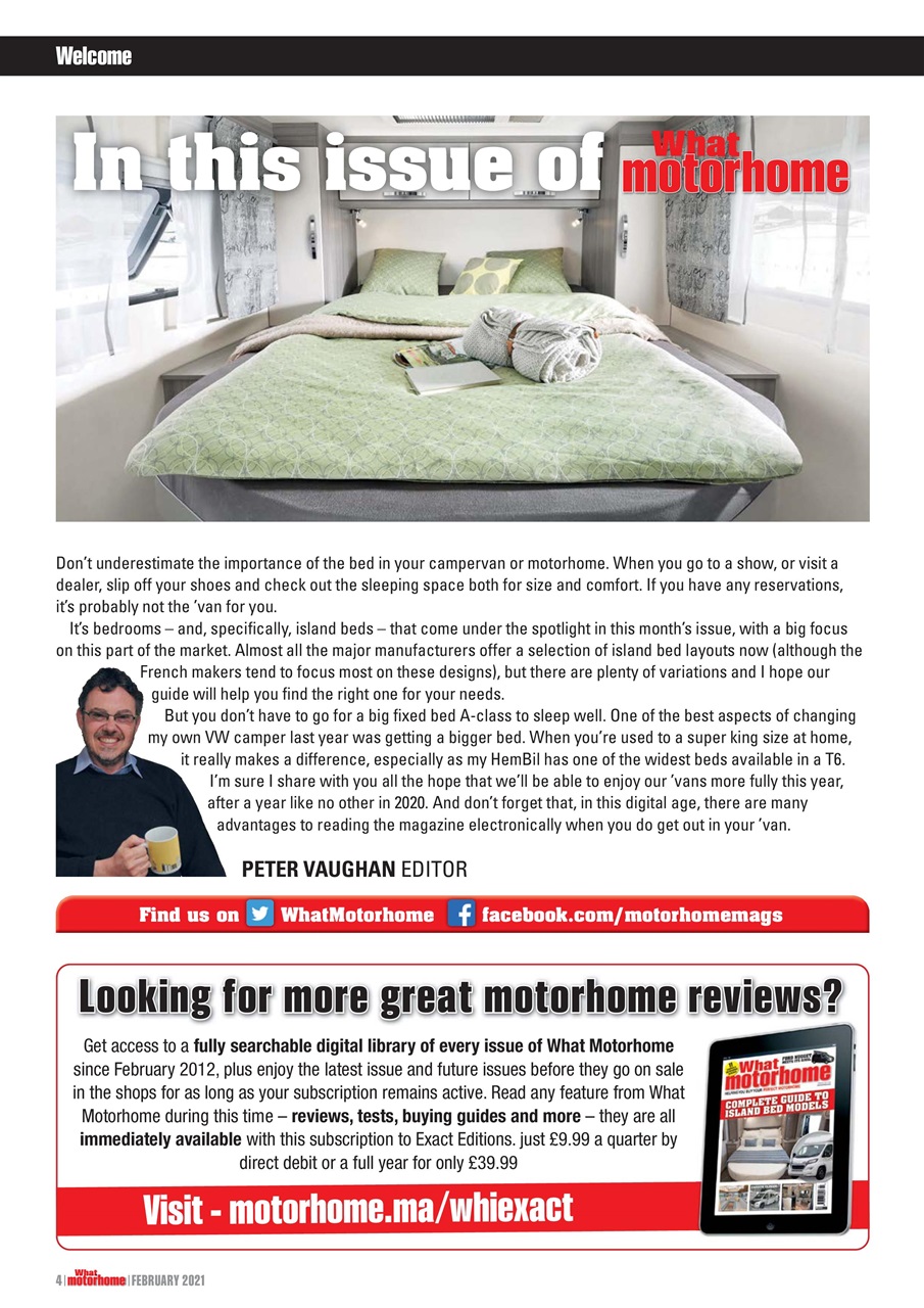 What Motorhome magazine Preview Pages