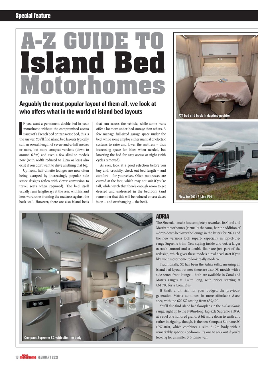 What Motorhome magazine Preview Pages