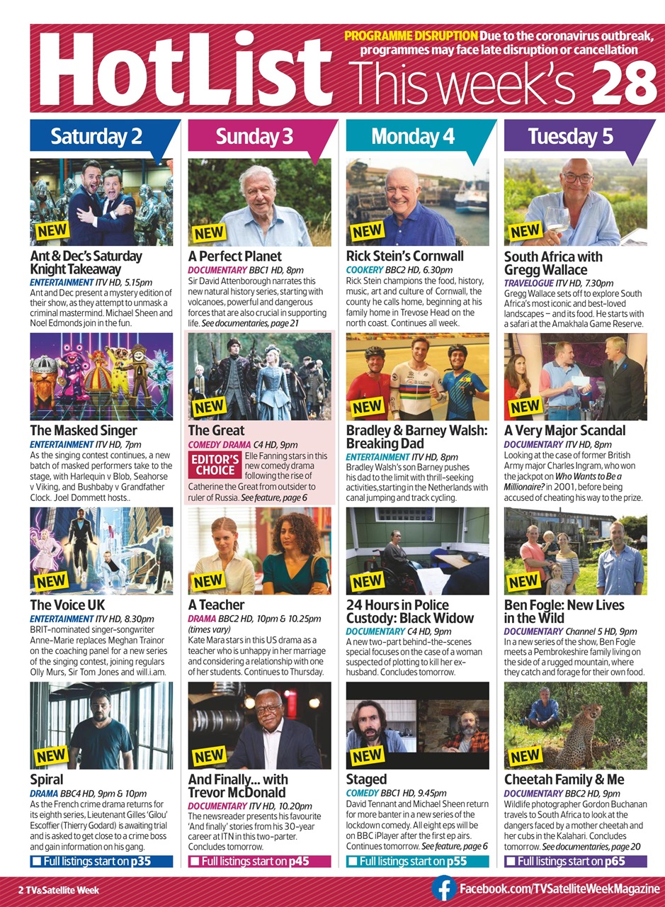 TV & Satellite Week Preview Pages