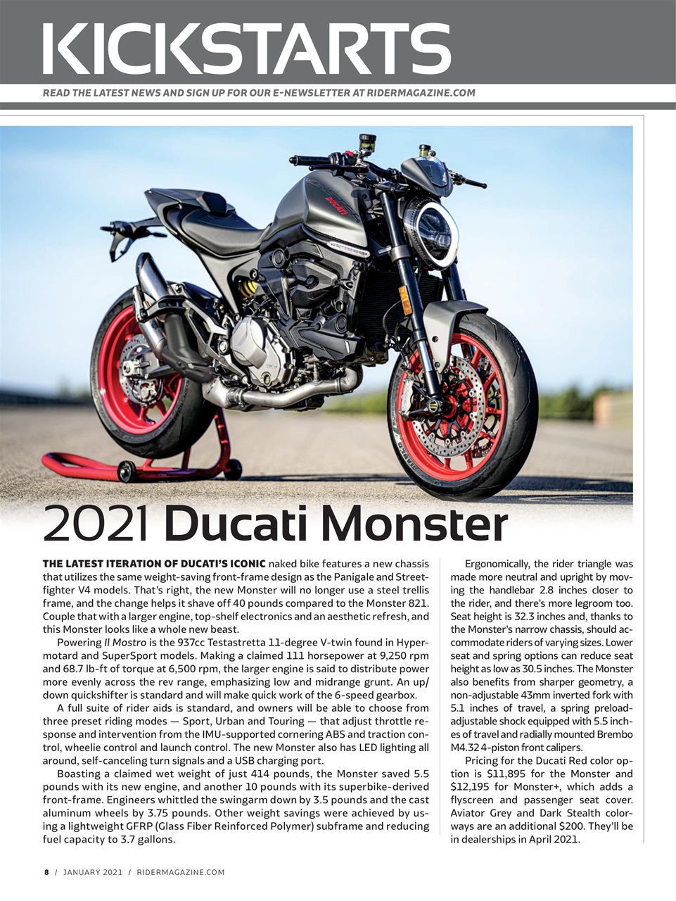 Rider Magazine Preview Pages