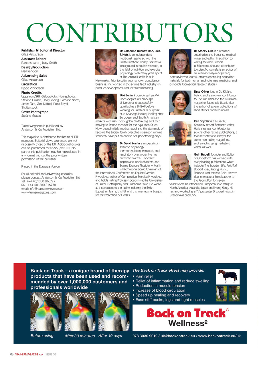 European Trainer Magazine - horse racing Preview Pages