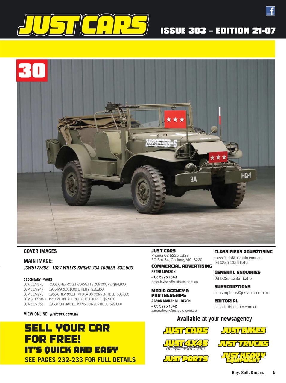 JUST CARS Preview Pages