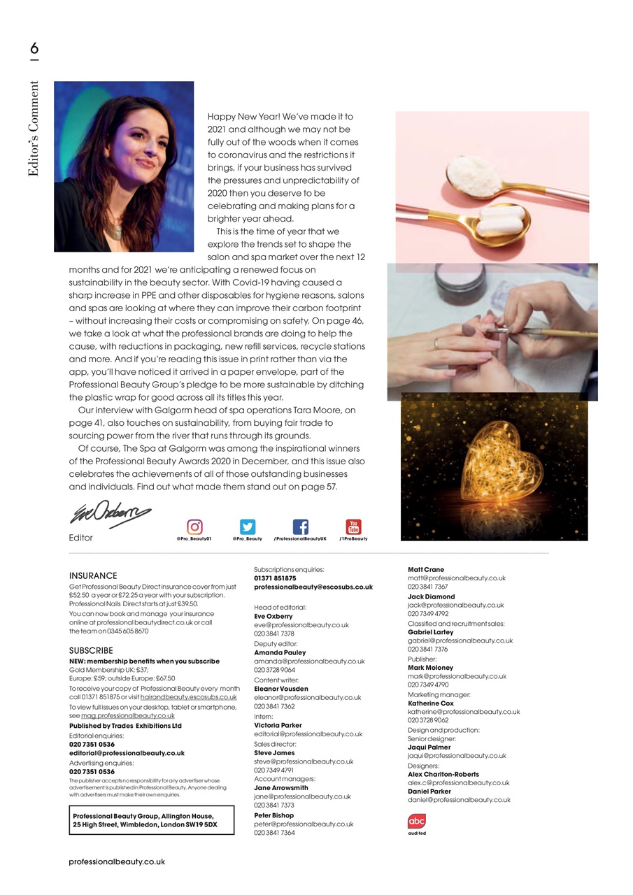 Professional Beauty Preview Pages