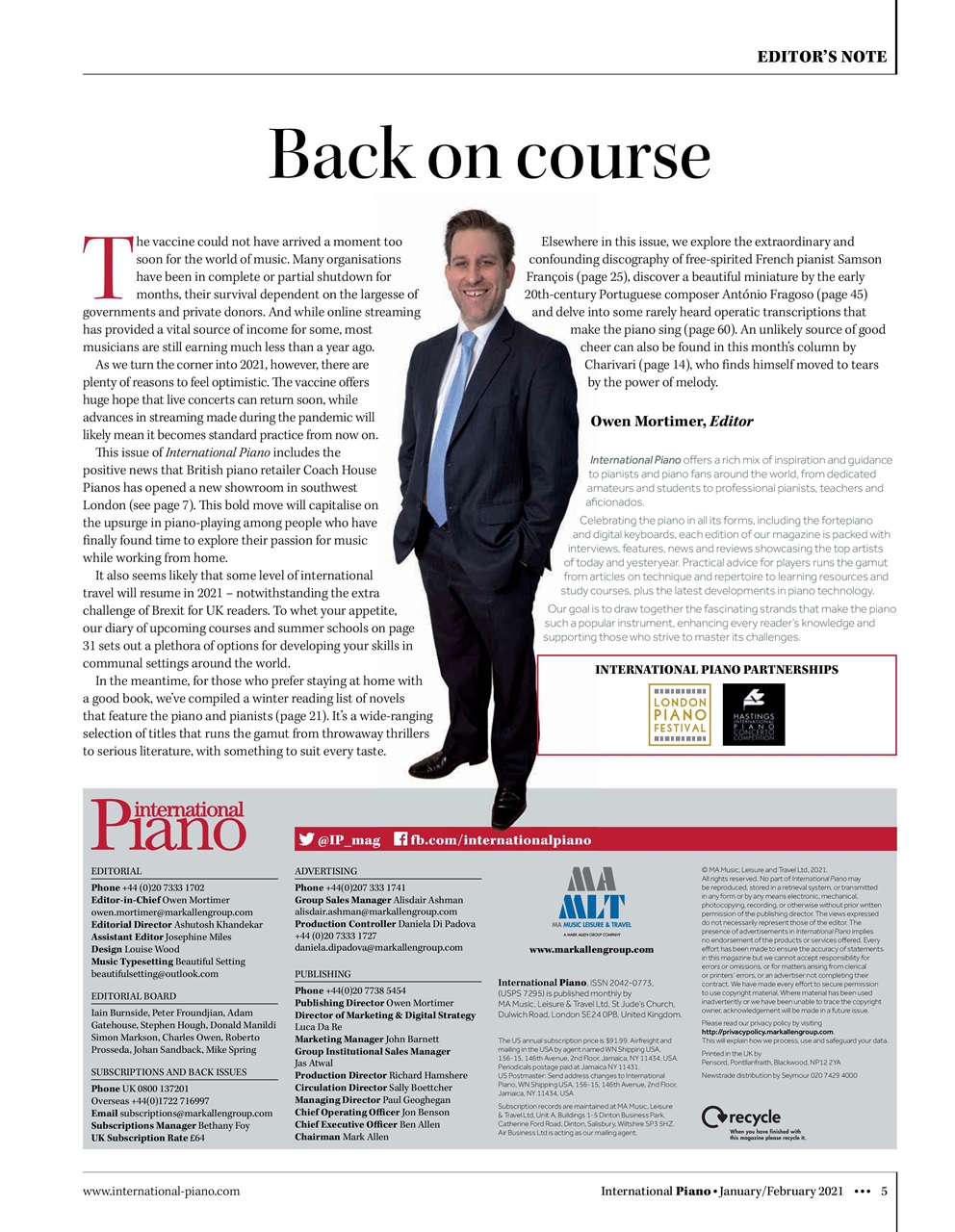 International Piano Preview Pages