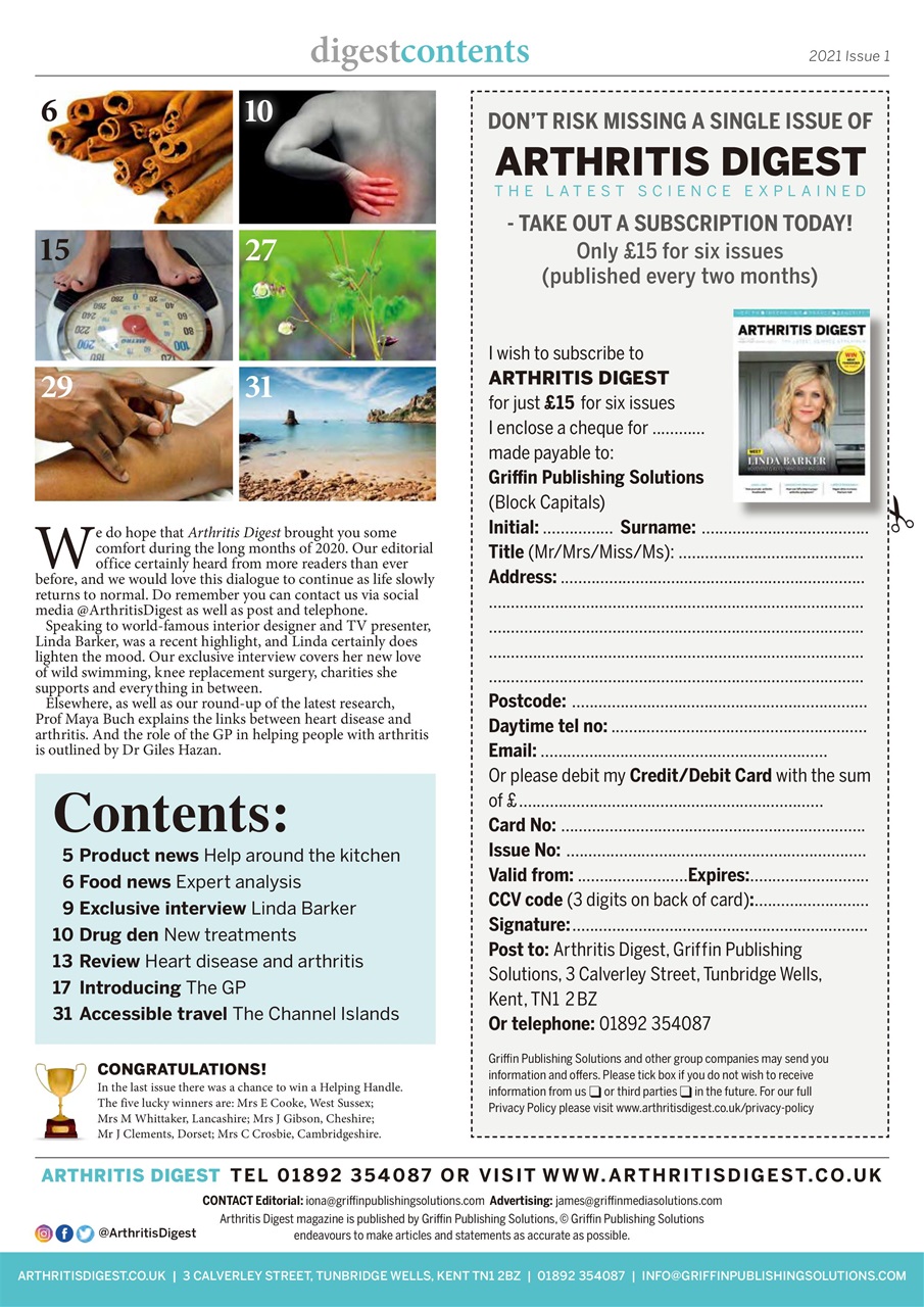 Arthritis Digest Preview Pages