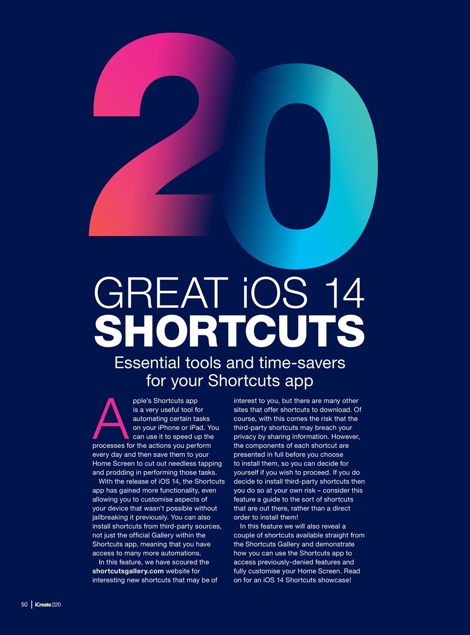 iCreate Preview Pages