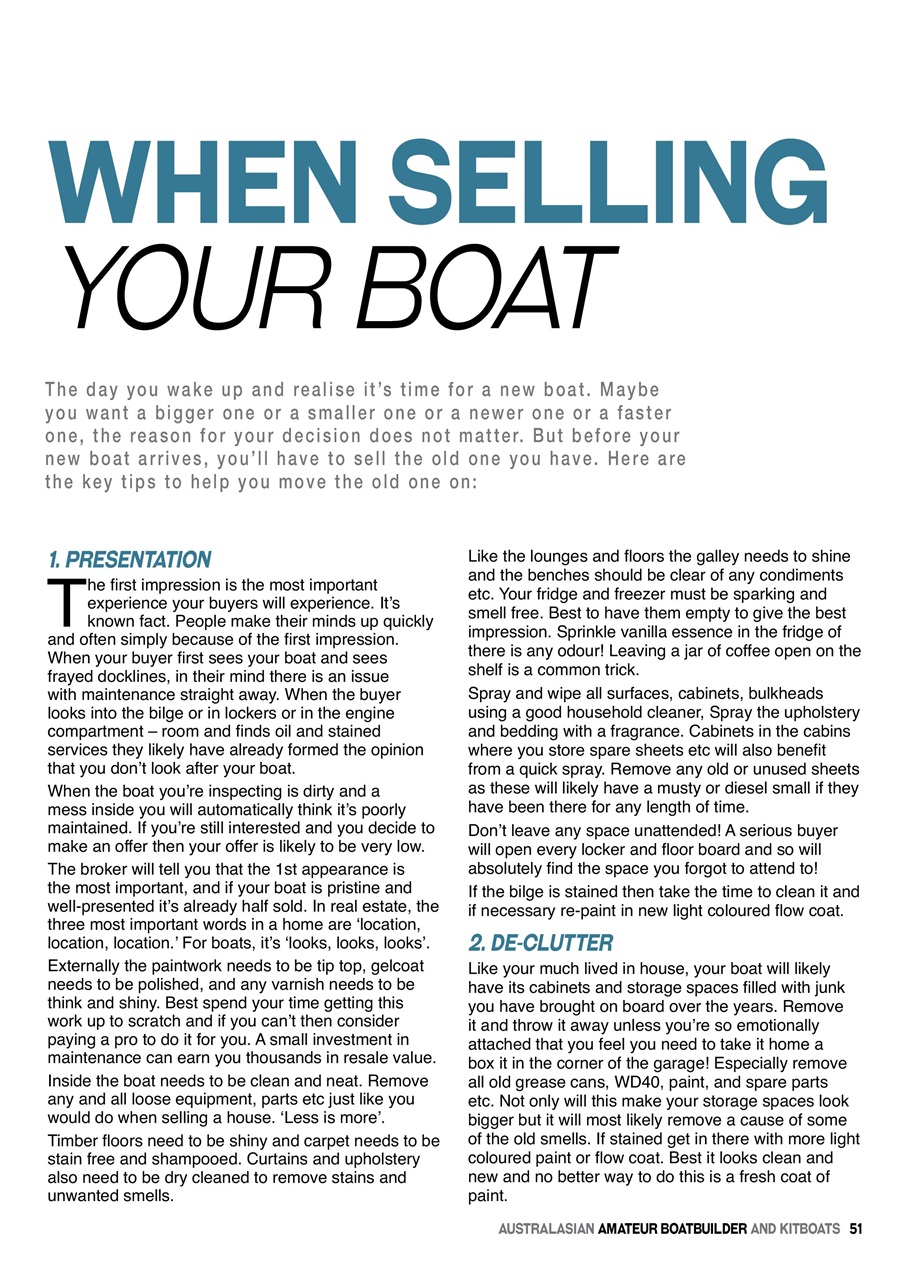 Australian Amateur Boat Builder Preview Pages