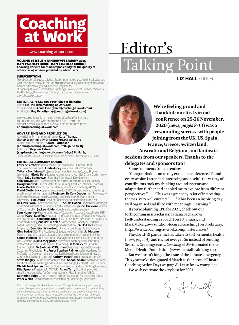 Coaching at Work Preview Pages