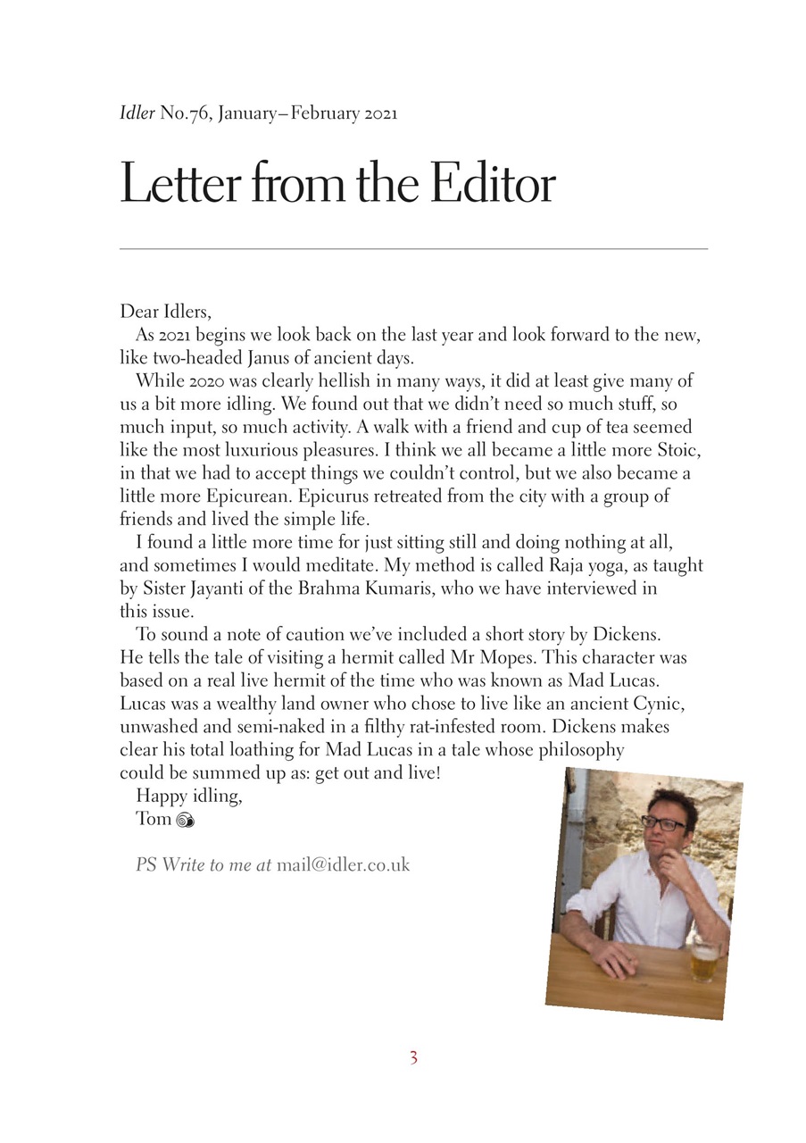 The Idler Magazine Preview Pages