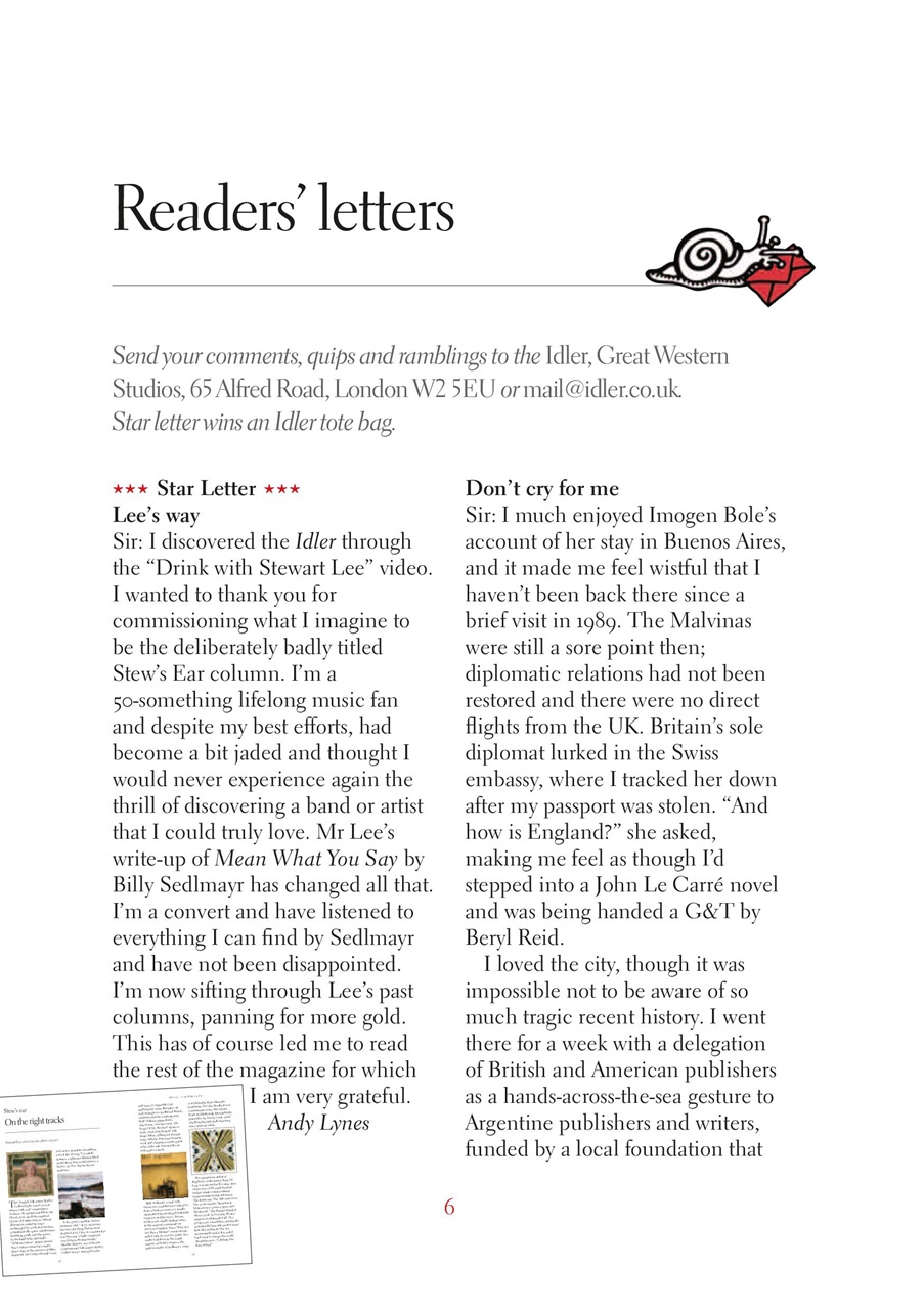 The Idler Magazine Preview Pages