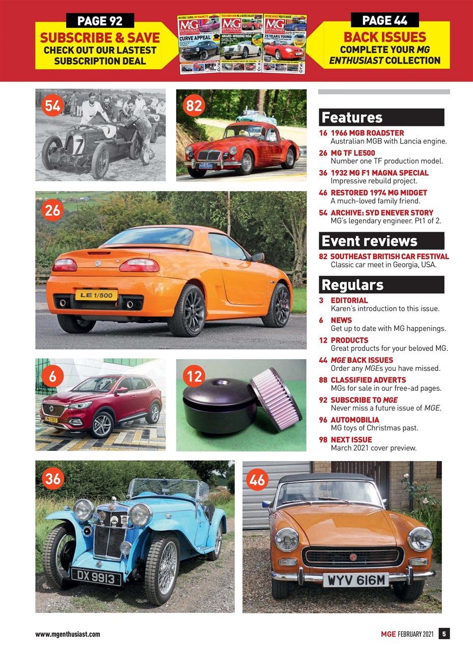 MG Enthusiast Preview Pages