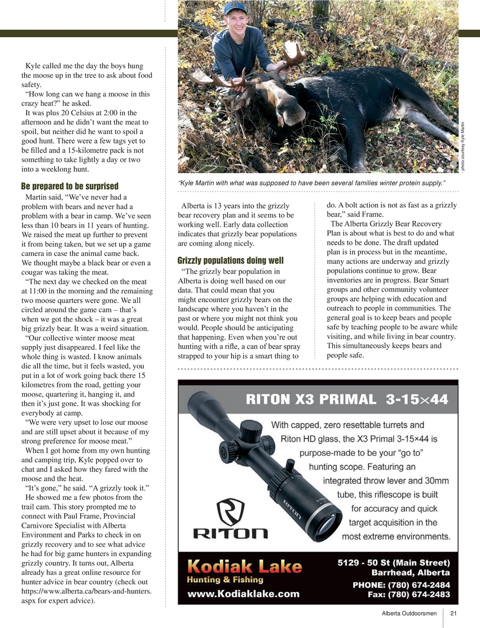 Alberta Outdoors Preview Pages