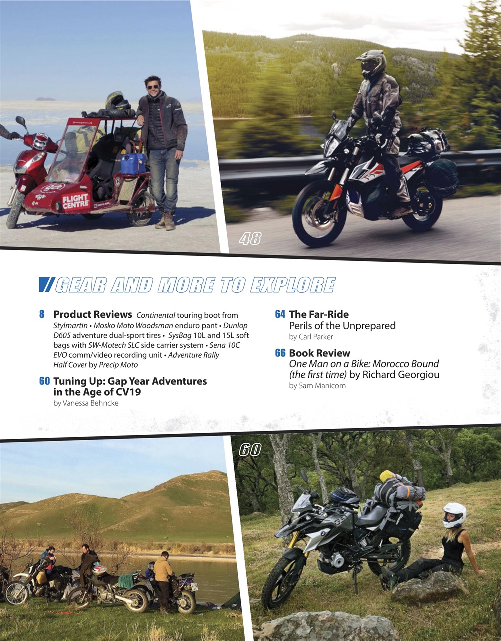 Adventure Motorcycle Preview Pages