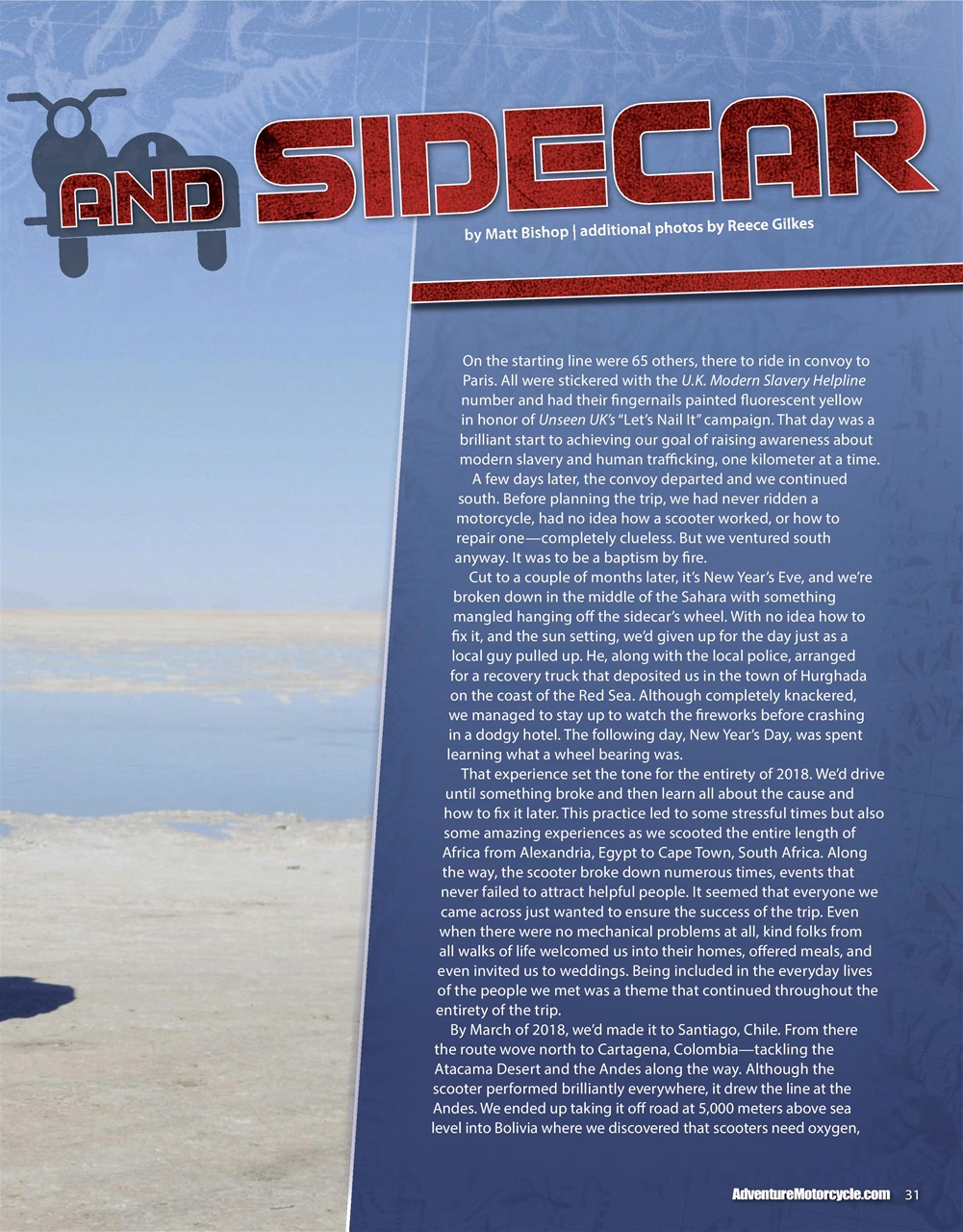 Adventure Motorcycle Preview Pages
