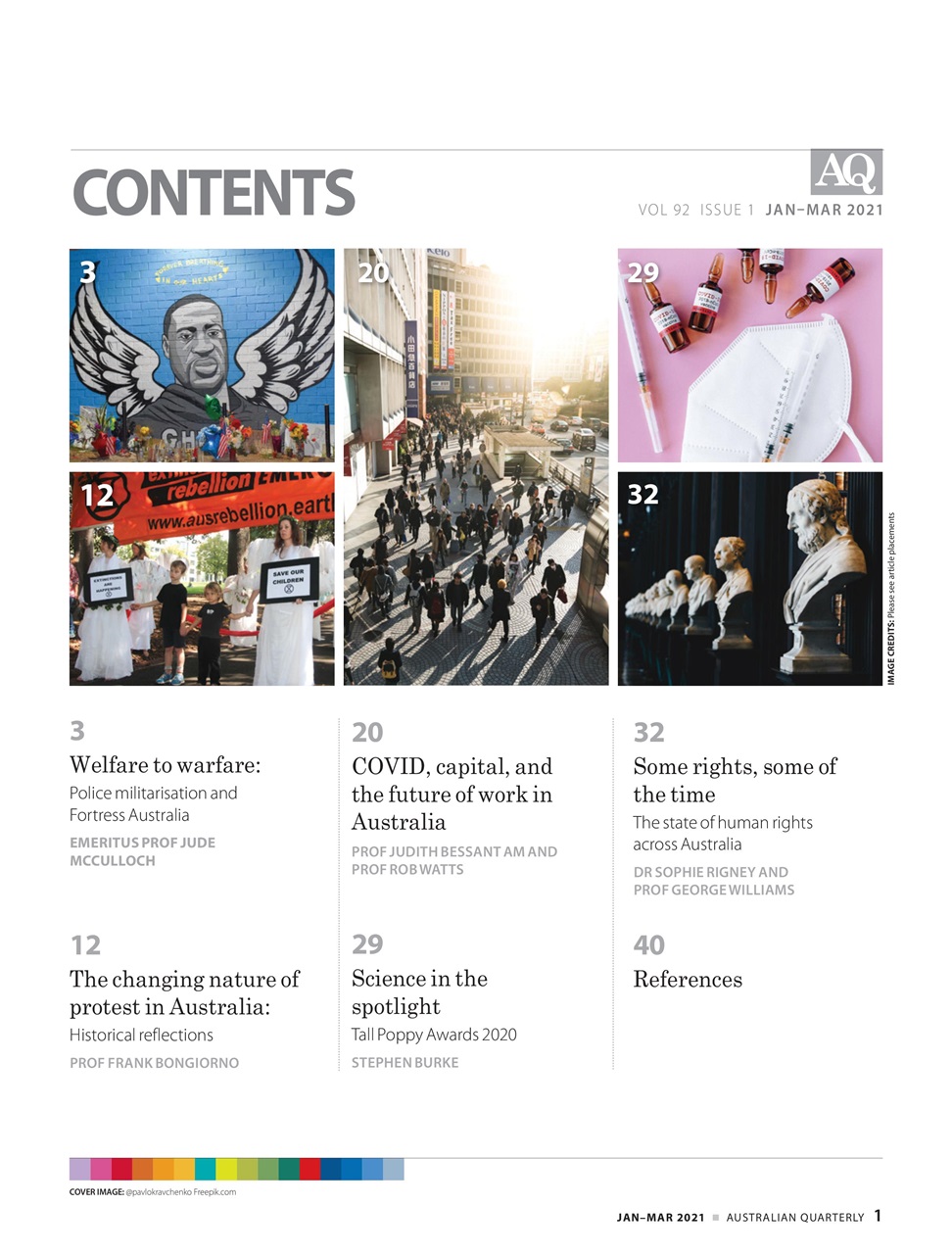 AQ: Australian Quarterly Preview Pages