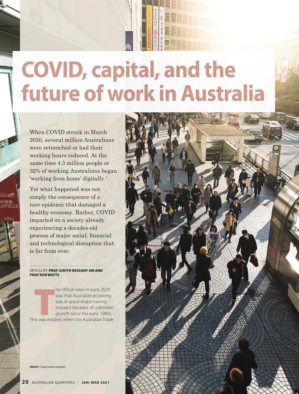 AQ: Australian Quarterly Preview Pages