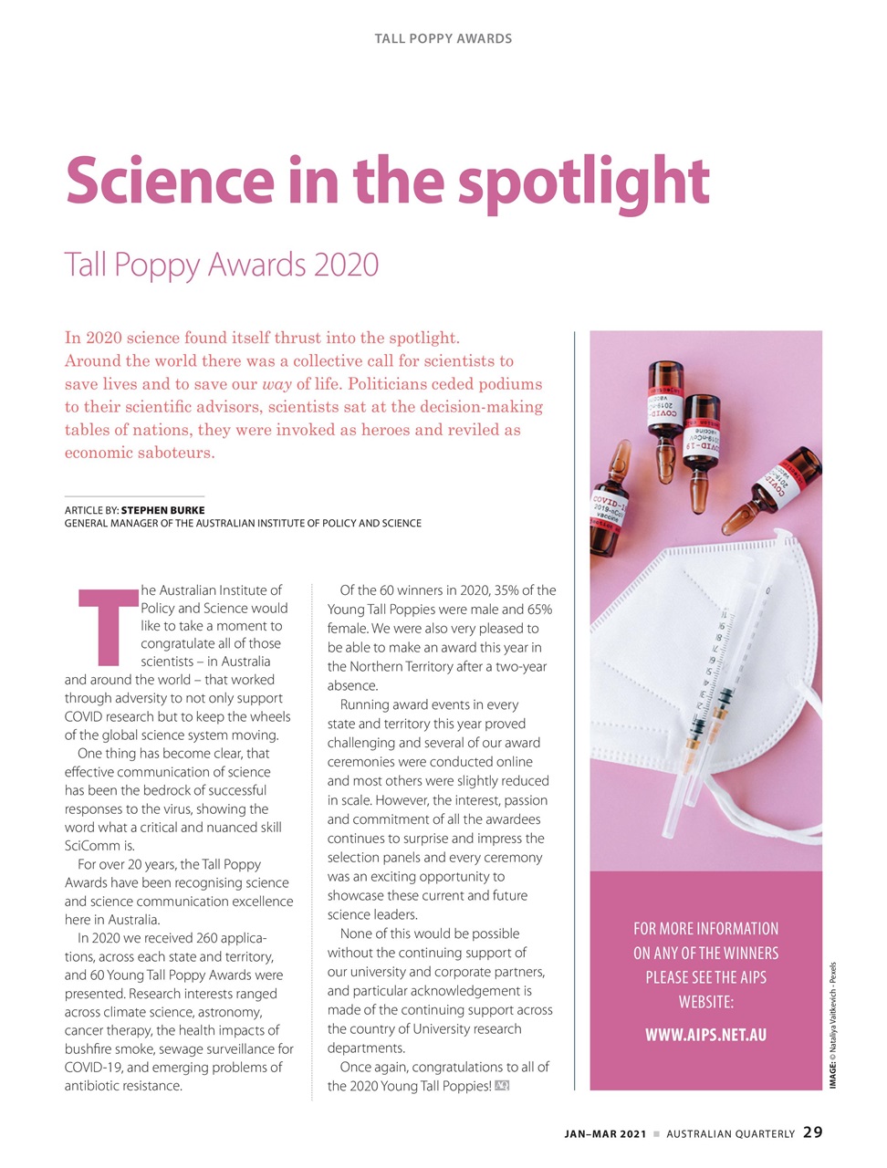 AQ: Australian Quarterly Preview Pages