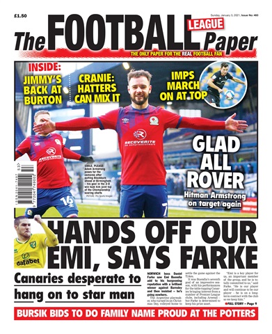 The Football League Paper issue 3rd Jan 2021