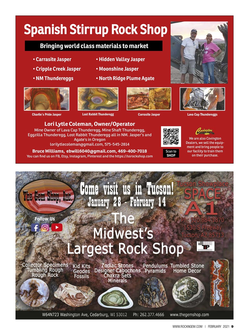 Rock&Gem Magazine Preview Pages