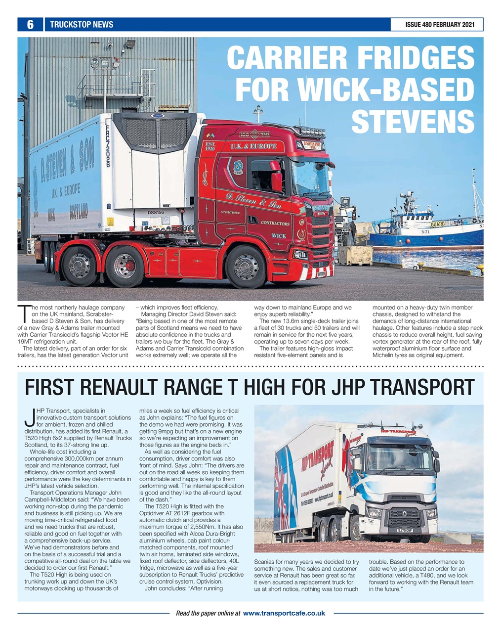 Truckstop News Preview Pages